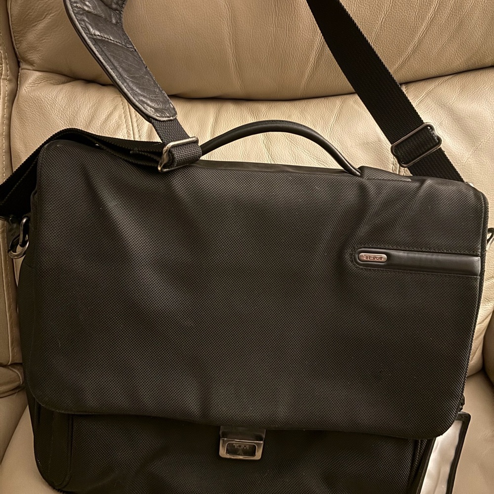 Tumi Black Messenger Bag